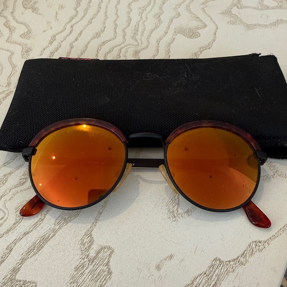 Vintage Revo Round Sunglasses with Orange Lenses